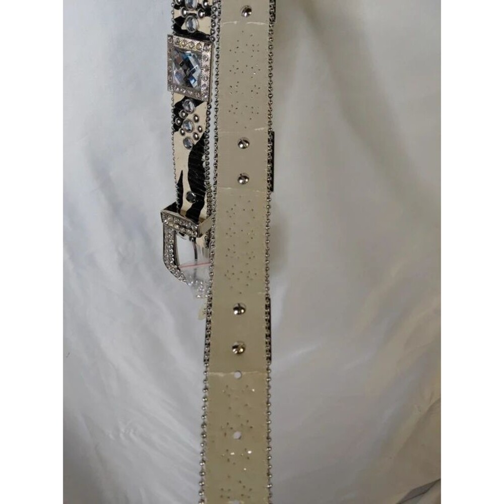 Zebra Print Rhinestone Belt - Picture 10 of 13